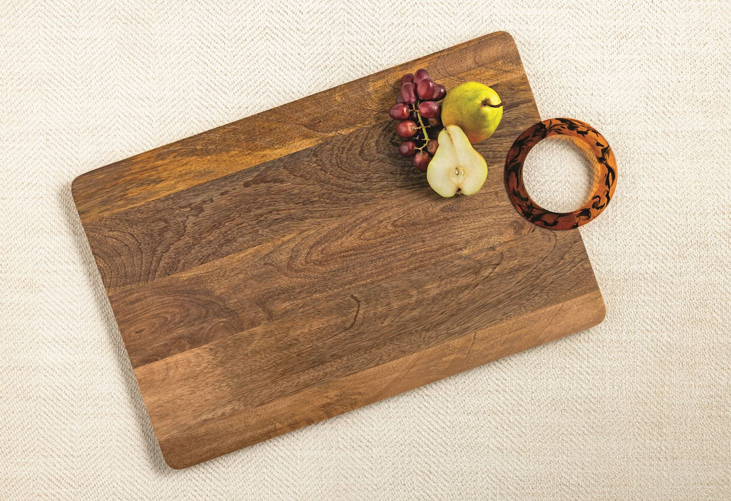 Mud Pie - Wood Board - Tortoise Handle