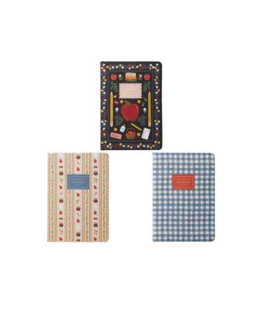 Rifle Paper Co - Schoolhouse Notebooks - Set of 3 - Findlay Rowe Designs