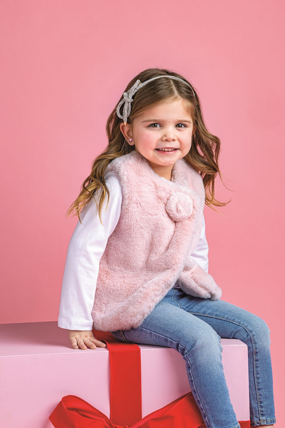 Mud Pie - Girls - Fur Vest - Pink - Findlay Rowe Designs