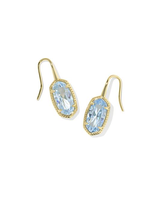 Kendra Scott - Earrings - Drop - Lee Luxe Gold - Light Blue CZ - Findlay Rowe Designs
