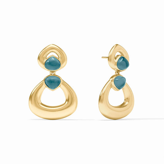 Julie Vos - Earring - Dolce Statement - Iridescent Montana Blue