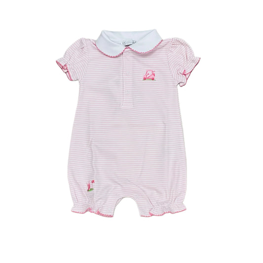 Kissy Kissy - Playsuit - Golf Champ - Pink Stripe - Findlay Rowe Designs