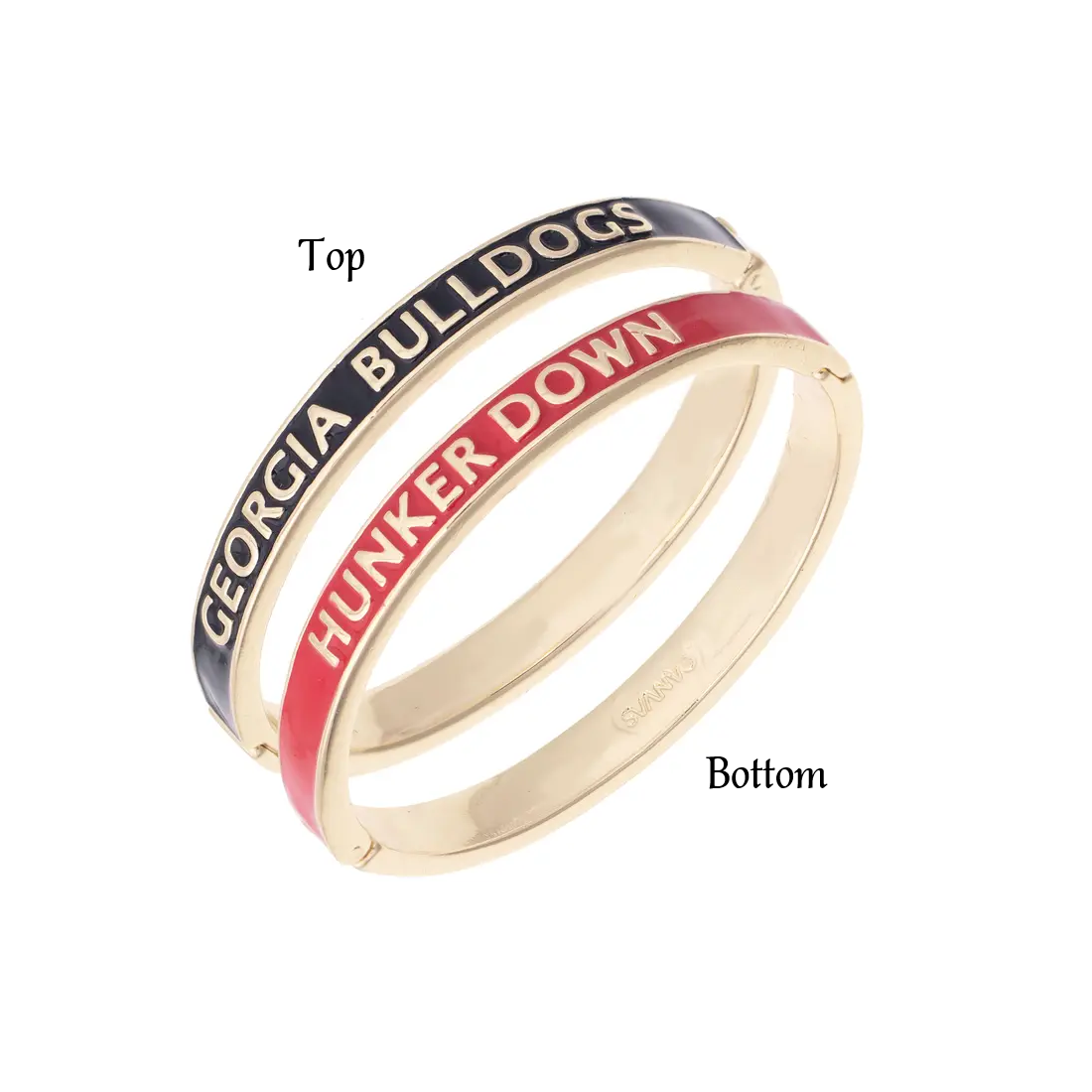 Canvas - Bracelet - Enamel Bangle - UGA - Findlay Rowe Designs