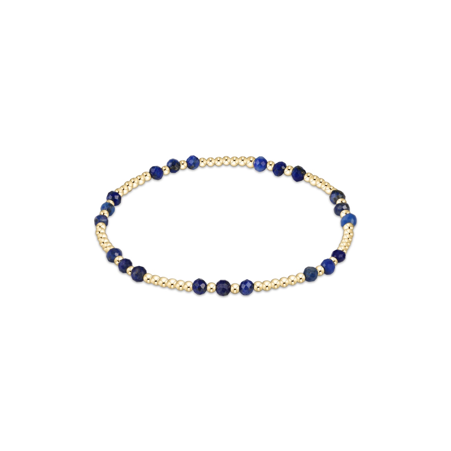 Enewton - Gemstone Gold Joy Pattern 3mm Bead Bracelet - Lapis - Findlay Rowe Designs