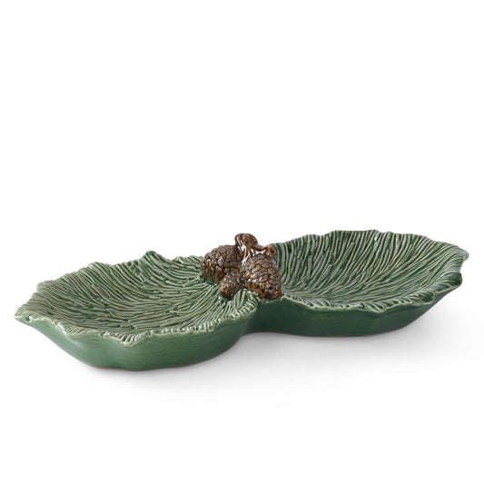 Divided Dish - Pinecone - Green - 12.5in - Findlay Rowe Designs