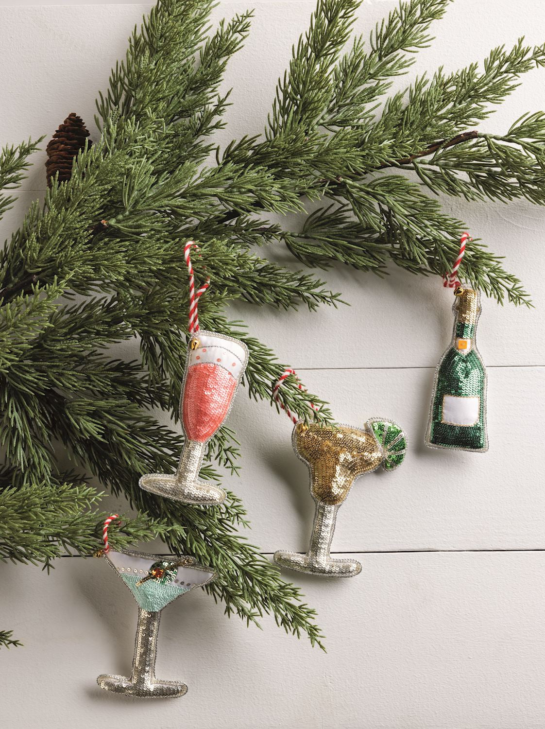 Mud Pie - Ornament - Sequined Cocktails
