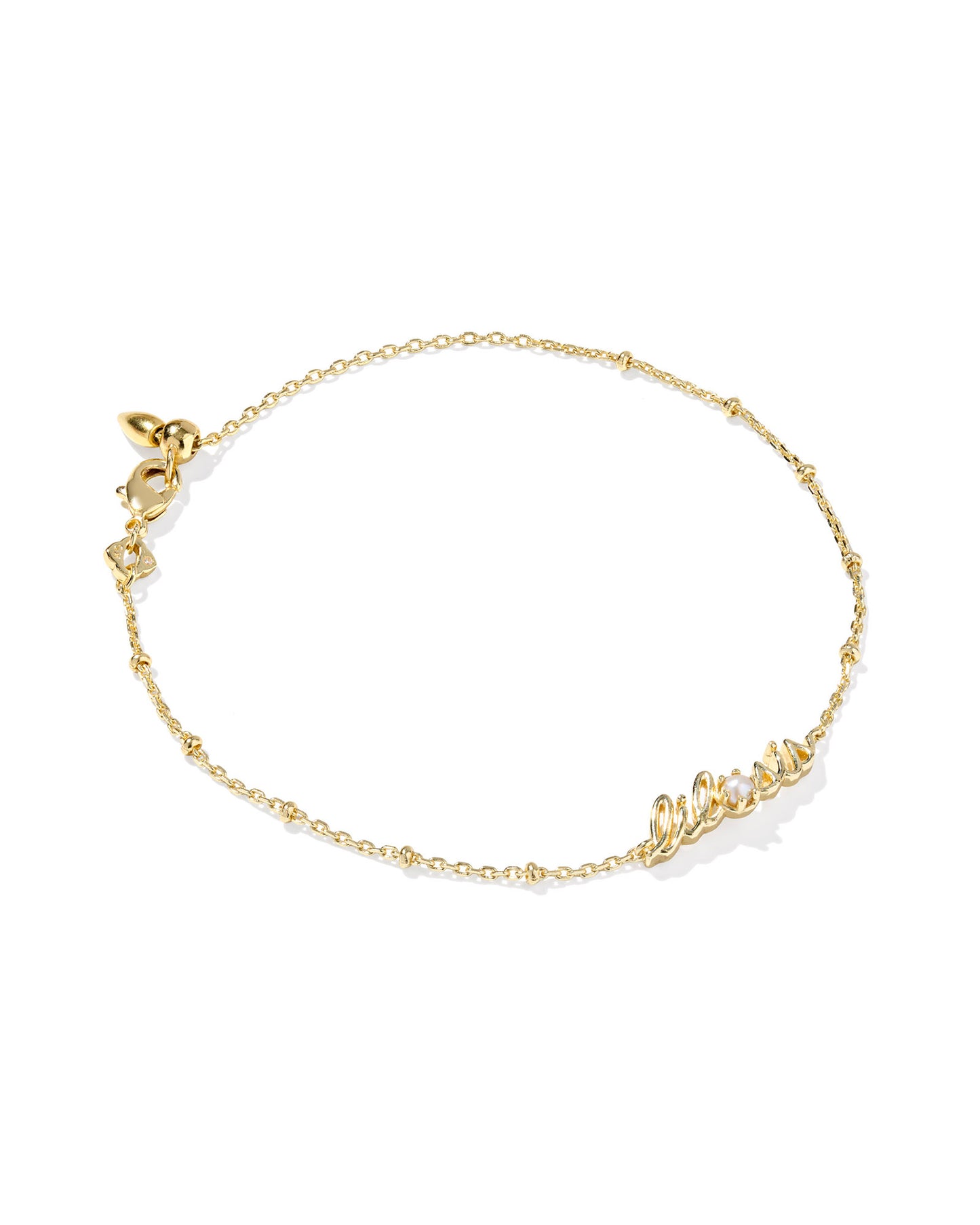 Kendra Scott - Bracelet - Lil Sis Delicate Chain - Gold Freshwater Cultured Pearl - Findlay Rowe Designs