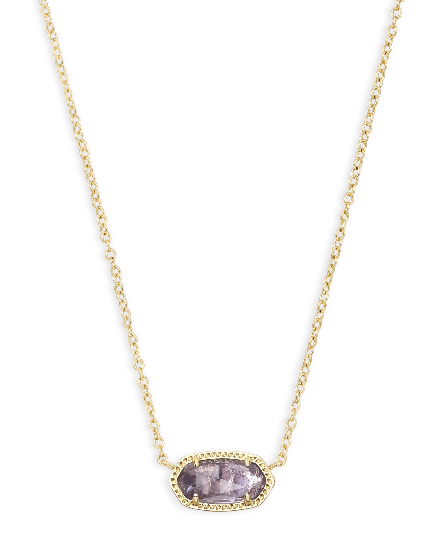 Kendra Scott - Necklace - Elisa Pendant Gold - Purple Amethyst - Findlay Rowe Designs