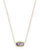 Kendra Scott - Necklace - Elisa Pendant Gold - Purple Amethyst - Findlay Rowe Designs