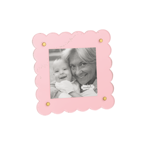 Mud Pie - Frame Mini - 3x3 Pink Scallop - Findlay Rowe Designs
