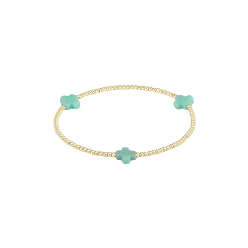 Enewton - signature cross gold pattern 2mm bead bracelet - Findlay Rowe Designs