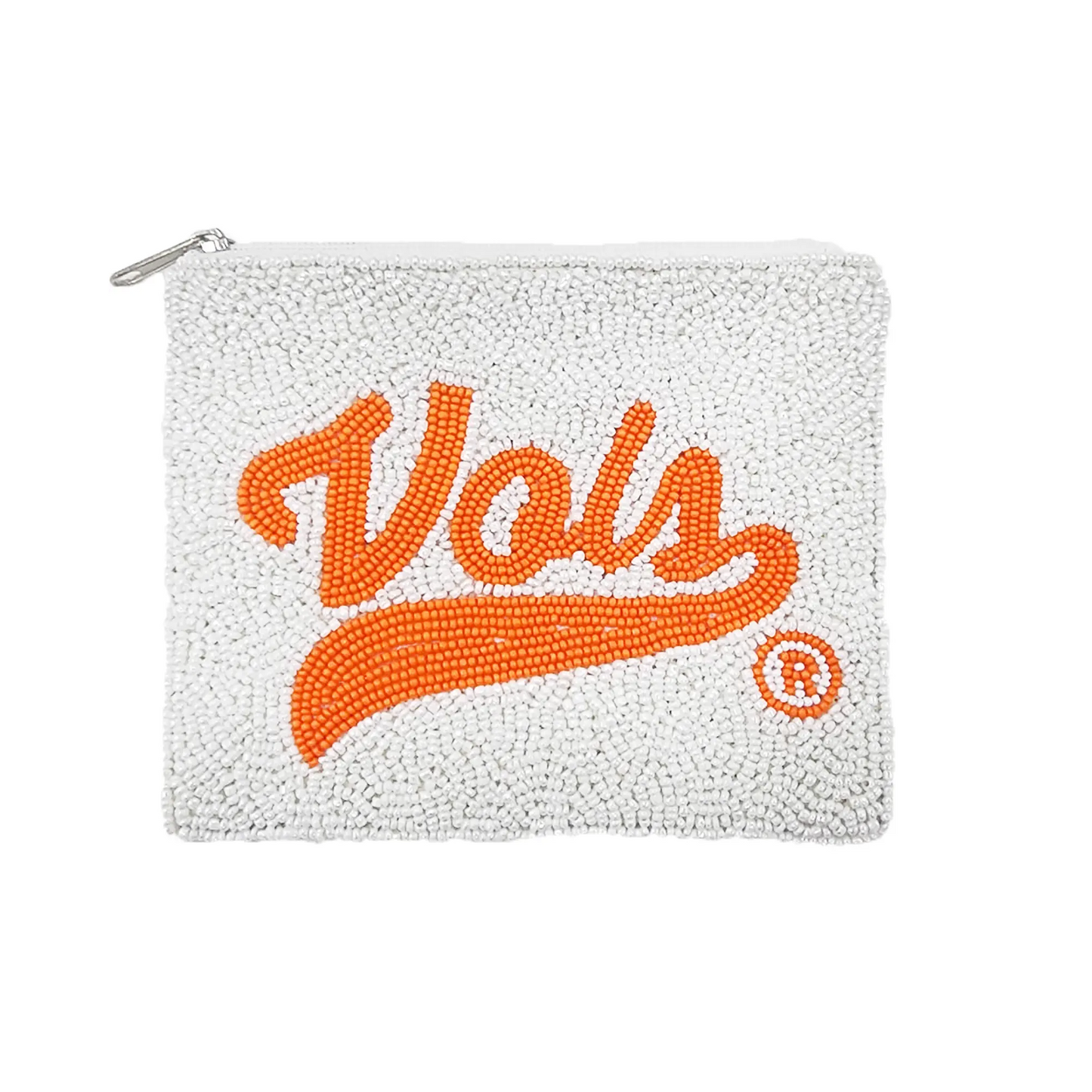 Beaded Pouch - Vols - White - Findlay Rowe Designs
