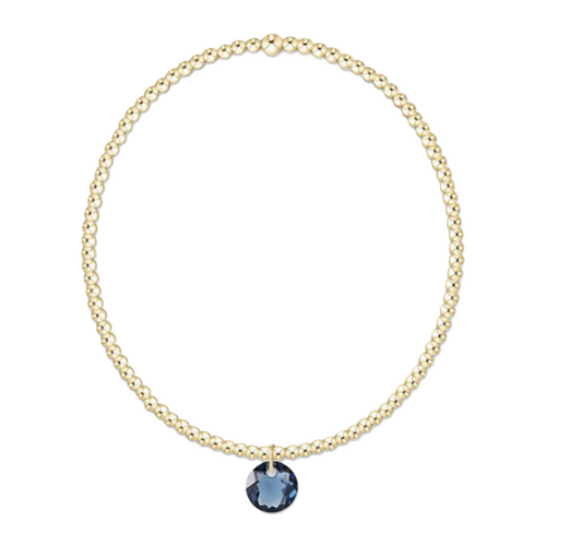 Enewton - Classic Gold 2mm Bracelet - Reflection Small Charm - September - Findlay Rowe Designs