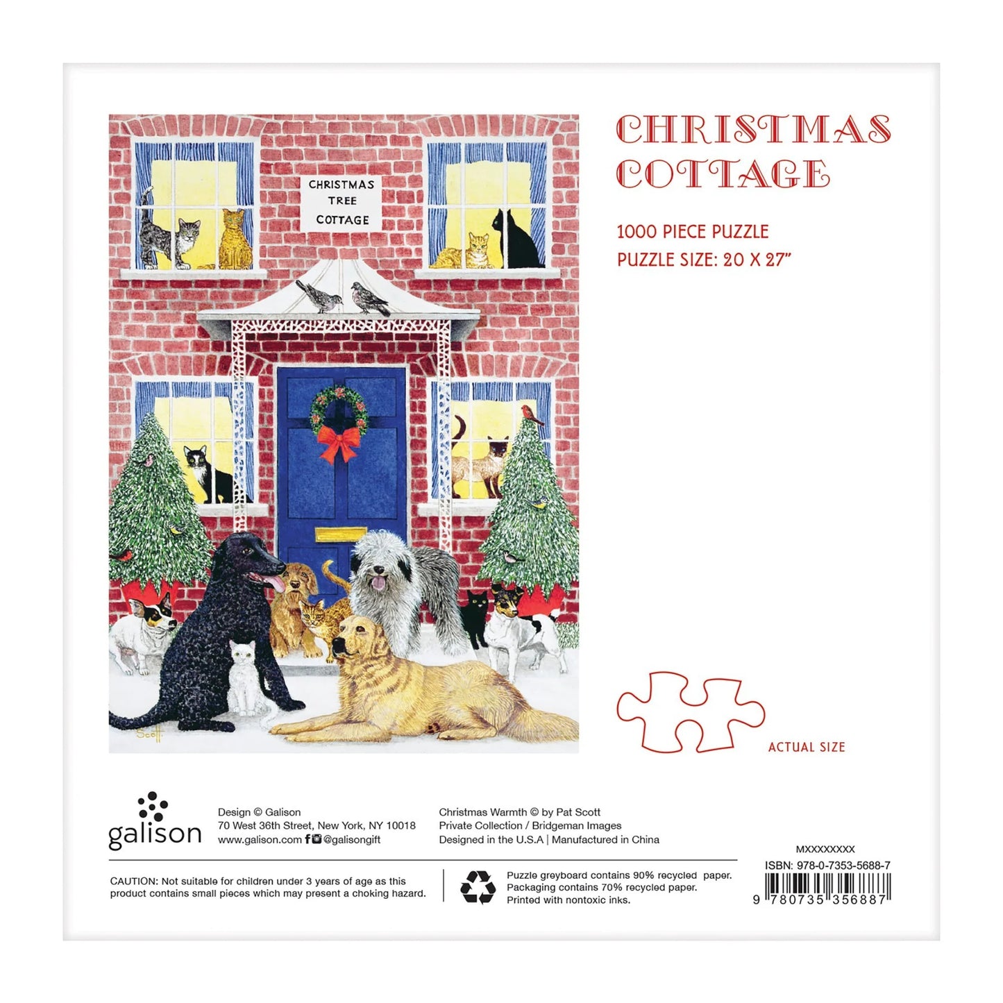 Puzzle - Christmas Cottage - 1000pc - Findlay Rowe Designs