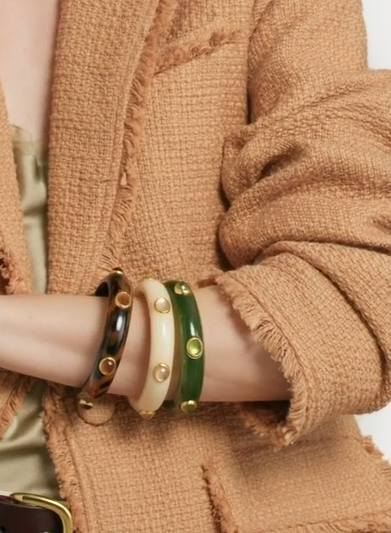 Julie Vos - Bangle - Carnaby Stone - Tortoiseshell - Findlay Rowe Designs
