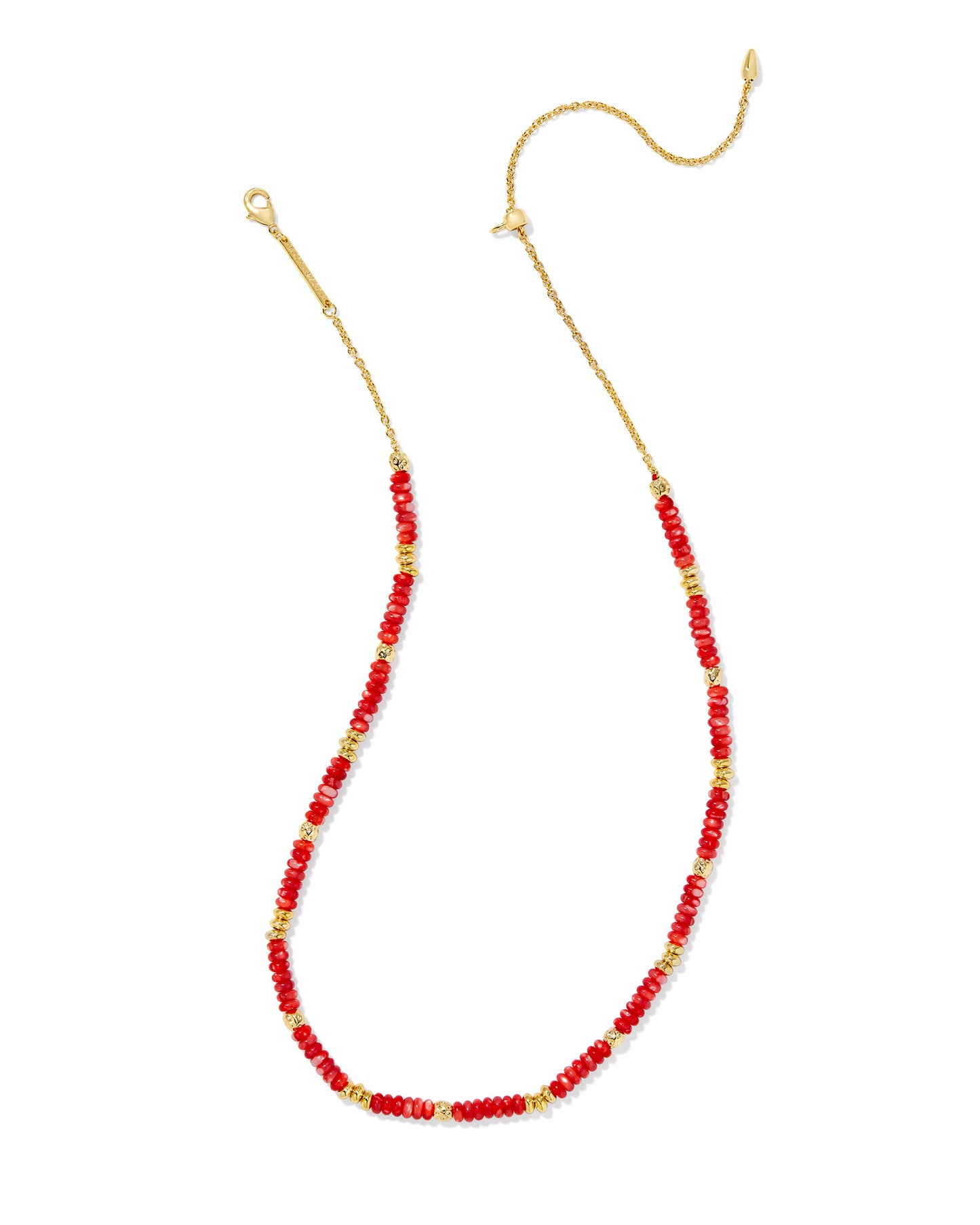 Kendra Scott - Necklace - Deliah Gold Strand - Red Mother of Pearl - Findlay Rowe Designs