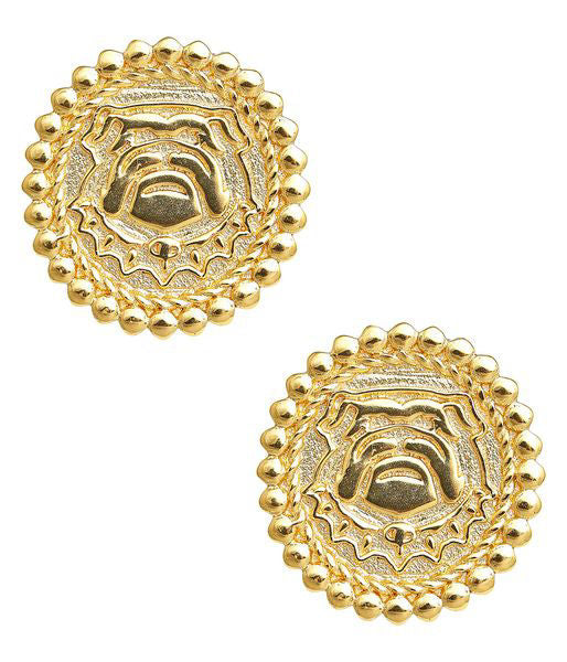 Lisi Lerch - Earring - Bulldog Coin Charm - Gold - Findlay Rowe Designs
