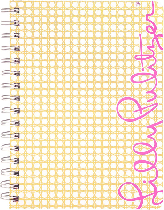 Lilly Pulitzer Mini Spiral Notebook Gold Caning