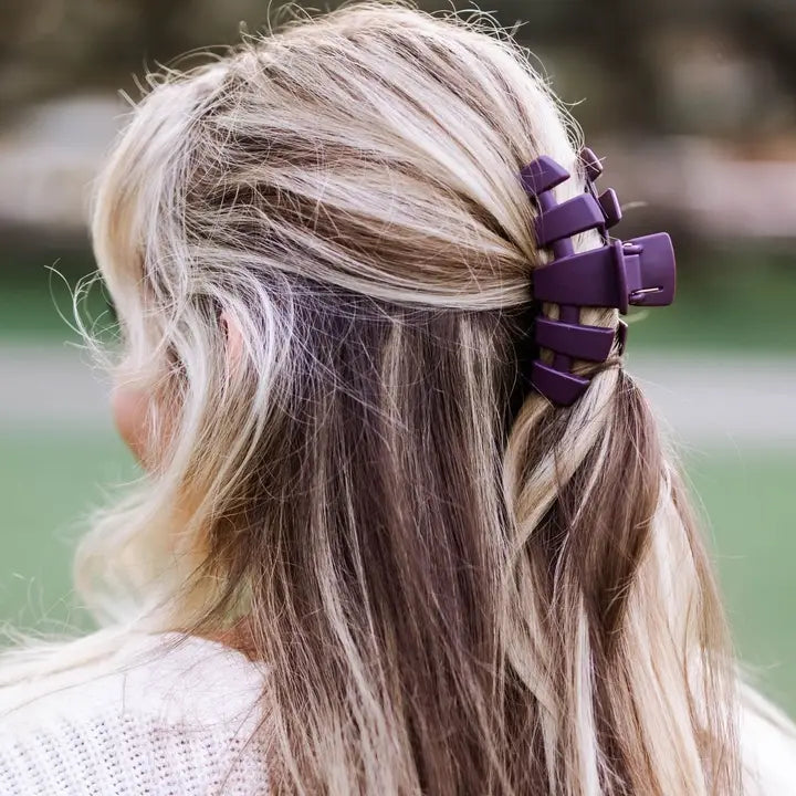 Teleties - Classic Hair Clip - Burgundy Bliss - Medium