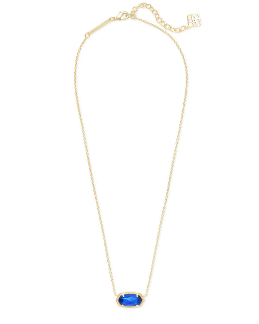 Kendra Scott - Necklace - Elisa Gold Pendant Necklace - Cobalt Cat's Eye - Findlay Rowe Designs