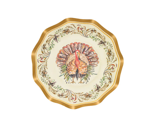 Sophistiplate - Wavy Edge Bowl - Turkey & Gourds