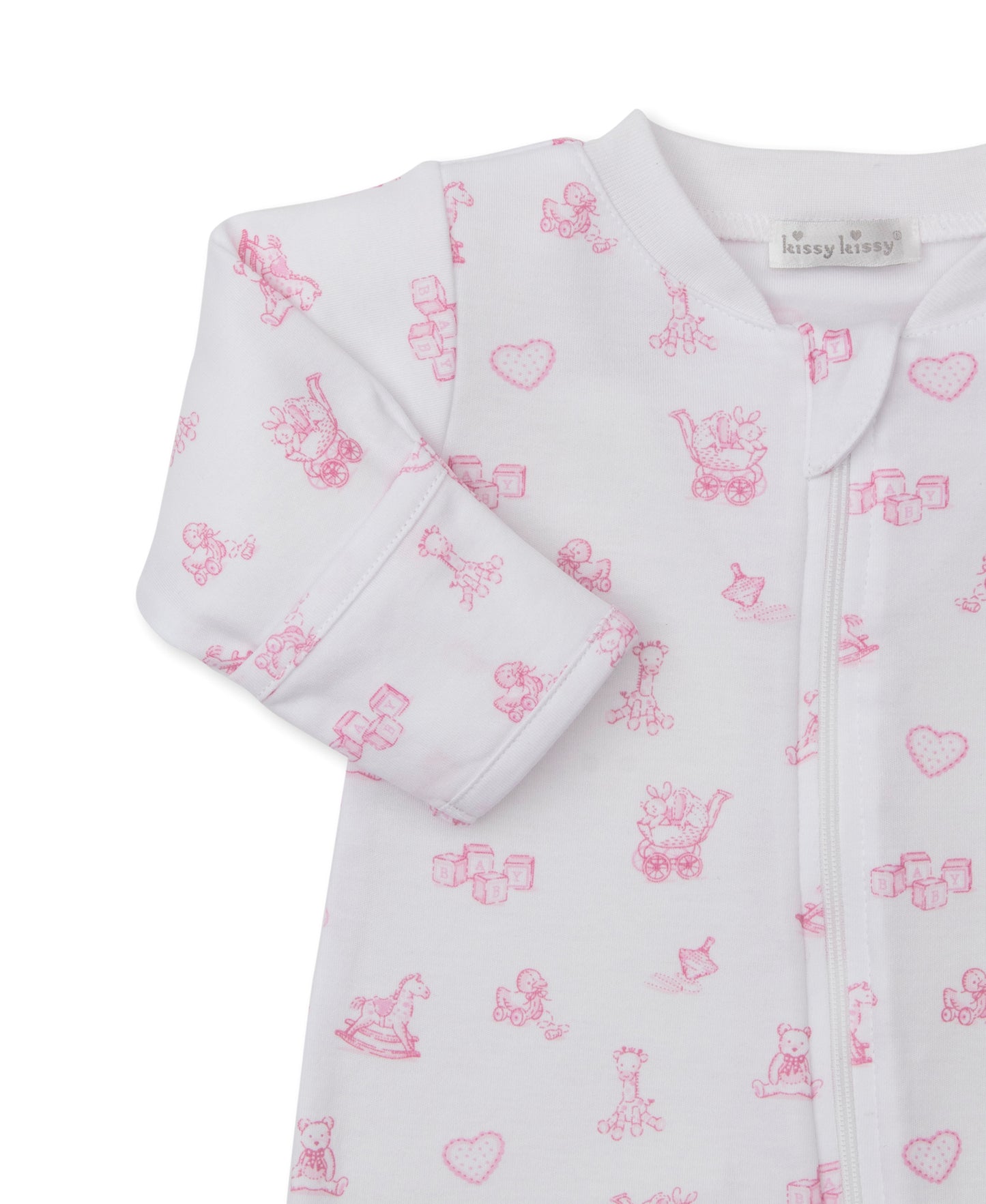 Kissy Kissy - Zip Footie - Vintage Toy Treasures - Pink - Findlay Rowe Designs
