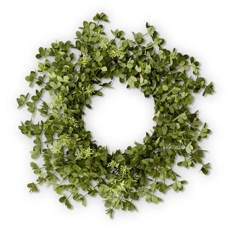 Wreath - 13 Inch Eucalyptus with Green Eva Leaves - Findlay Rowe Designs