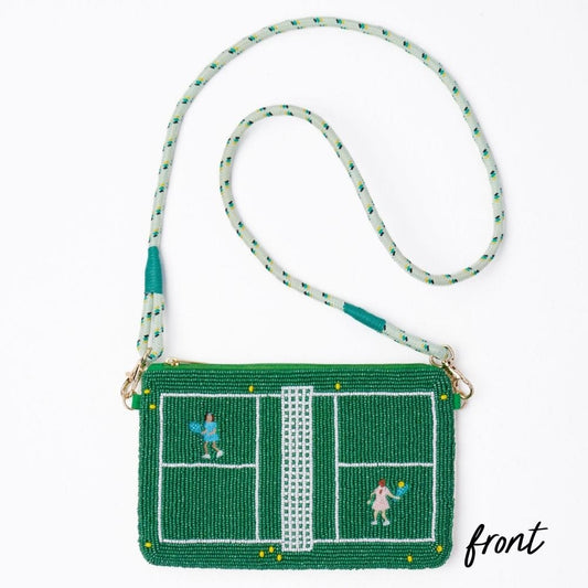 Ink & Alloy - Clutch - Leila Tennis Seed Bead - With Strap - Findlay Rowe Designs