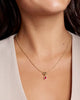 Kendra Scott - Necklace - Mini Elisa Toggle Short Pendant - Gold Carmine Red Illusion