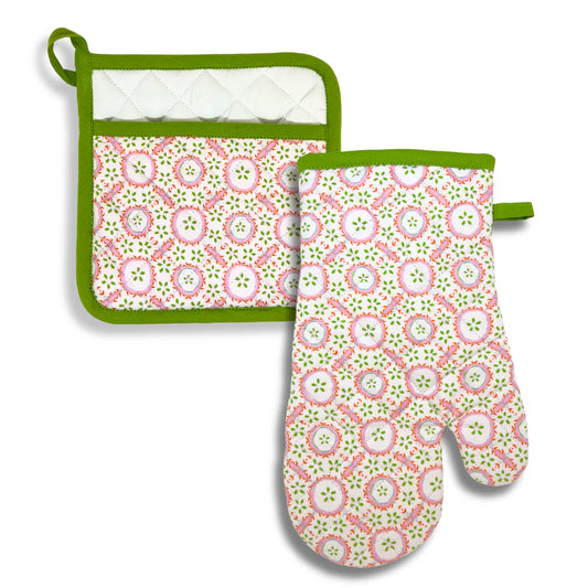 Laura Park - Oven Mitt and Pot Holder Set - Rosie