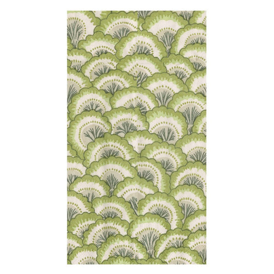 Caspari - Guest Towel Napkins - Pontchartrain Scallop - Green - Findlay Rowe Designs