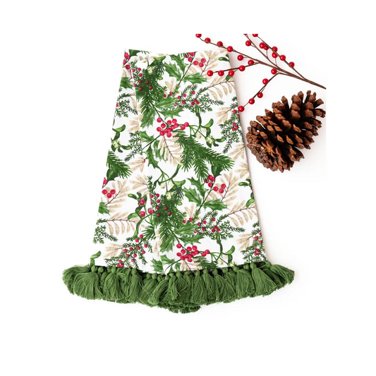 8 Oak Lane - Towel - Tassel Trim - Woodland Berry - Set 2 - Findlay Rowe Designs