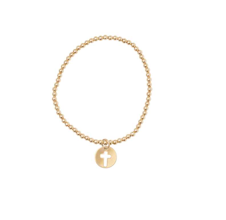 Enewton - Classic Gold 3mm Bead Bracelet - Blessed Charm - Findlay Rowe Designs