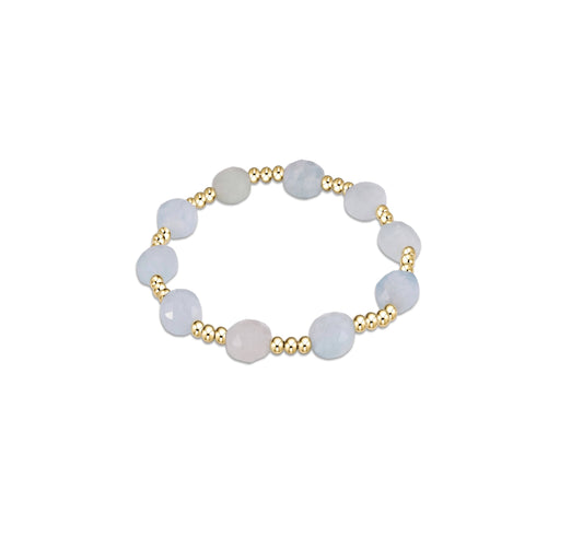 Enewton - Admire Gold 3mm Bead Bracelet - Aquamarine - Findlay Rowe Designs