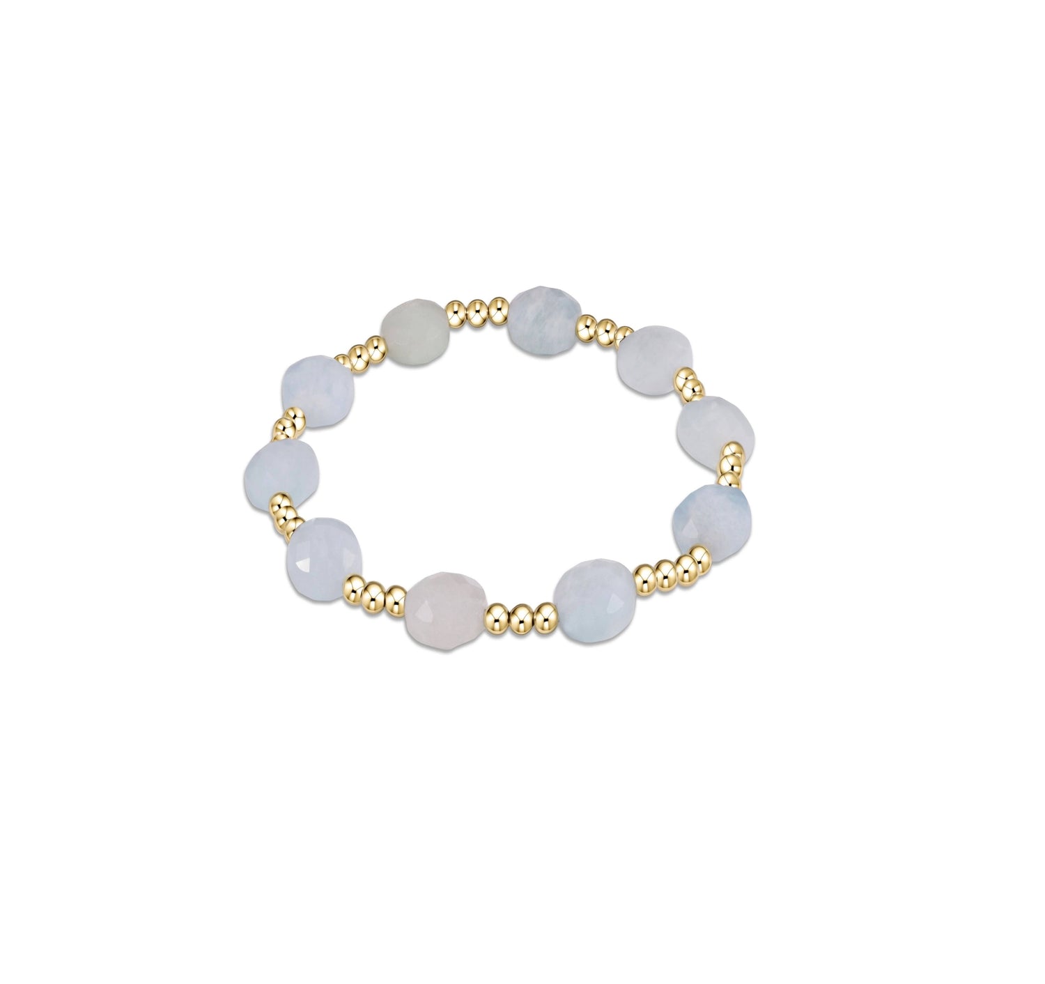 Enewton - Admire Gold 3mm Bead Bracelet - Aquamarine - Findlay Rowe Designs