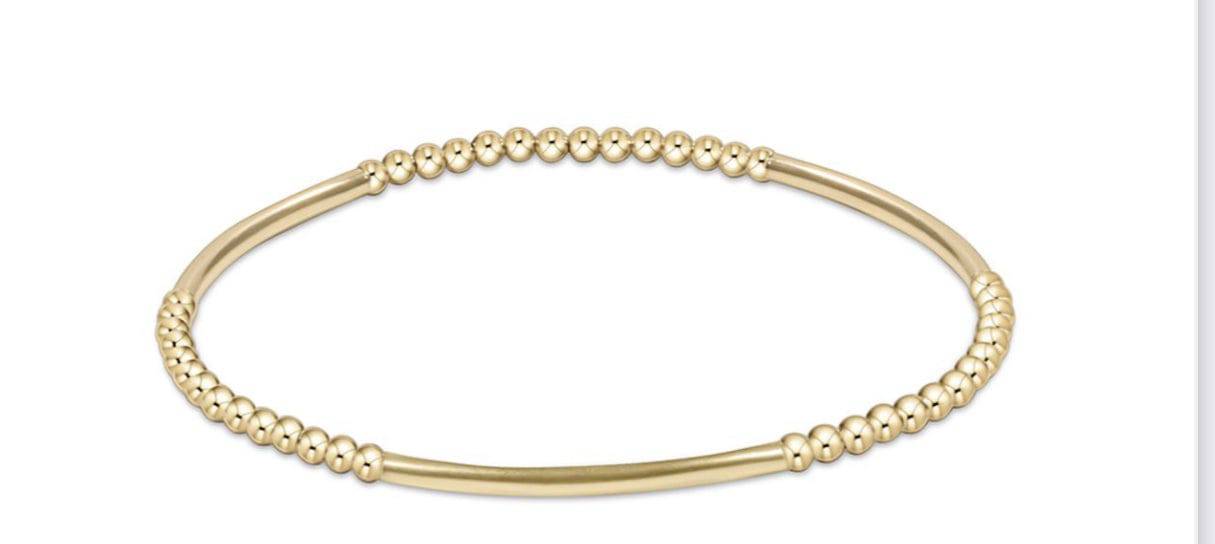 Enewton - Bliss Bar Gold Pattern 2.5mm Bead Bracelet - Gold - Findlay Rowe Designs