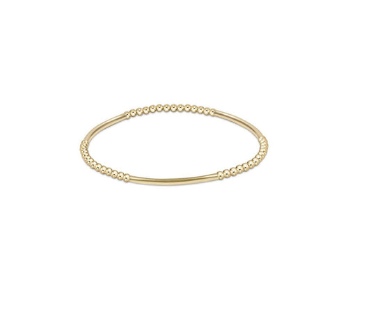 Enewton - Bliss Bar Gold Pattern 2.5mm Bead Bracelet - Gold - Findlay Rowe Designs