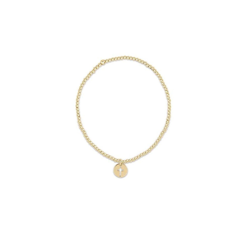 Enewton - Classic Gold 2mm Bead Bracelet - Blessed Charm - Findlay Rowe Designs