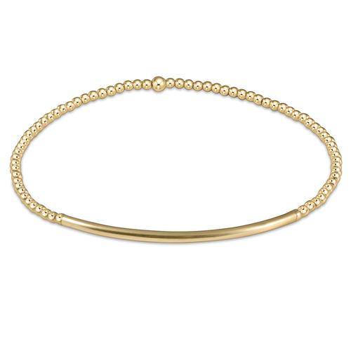enewton -  classic gold 2mm bead bracelet - bliss bar gold - Findlay Rowe Designs