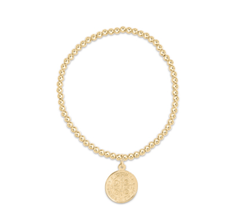 Enewton - Classic Gold 3mm Bead Bracelet - Blessing Gold Disc - Findlay Rowe Designs