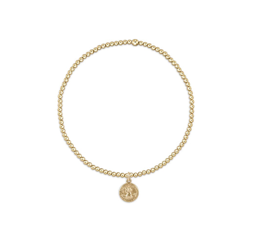 Enewton - Classic Gold 3mm Bead Bracelet - Protection Small Gold Disc - Findlay Rowe Designs