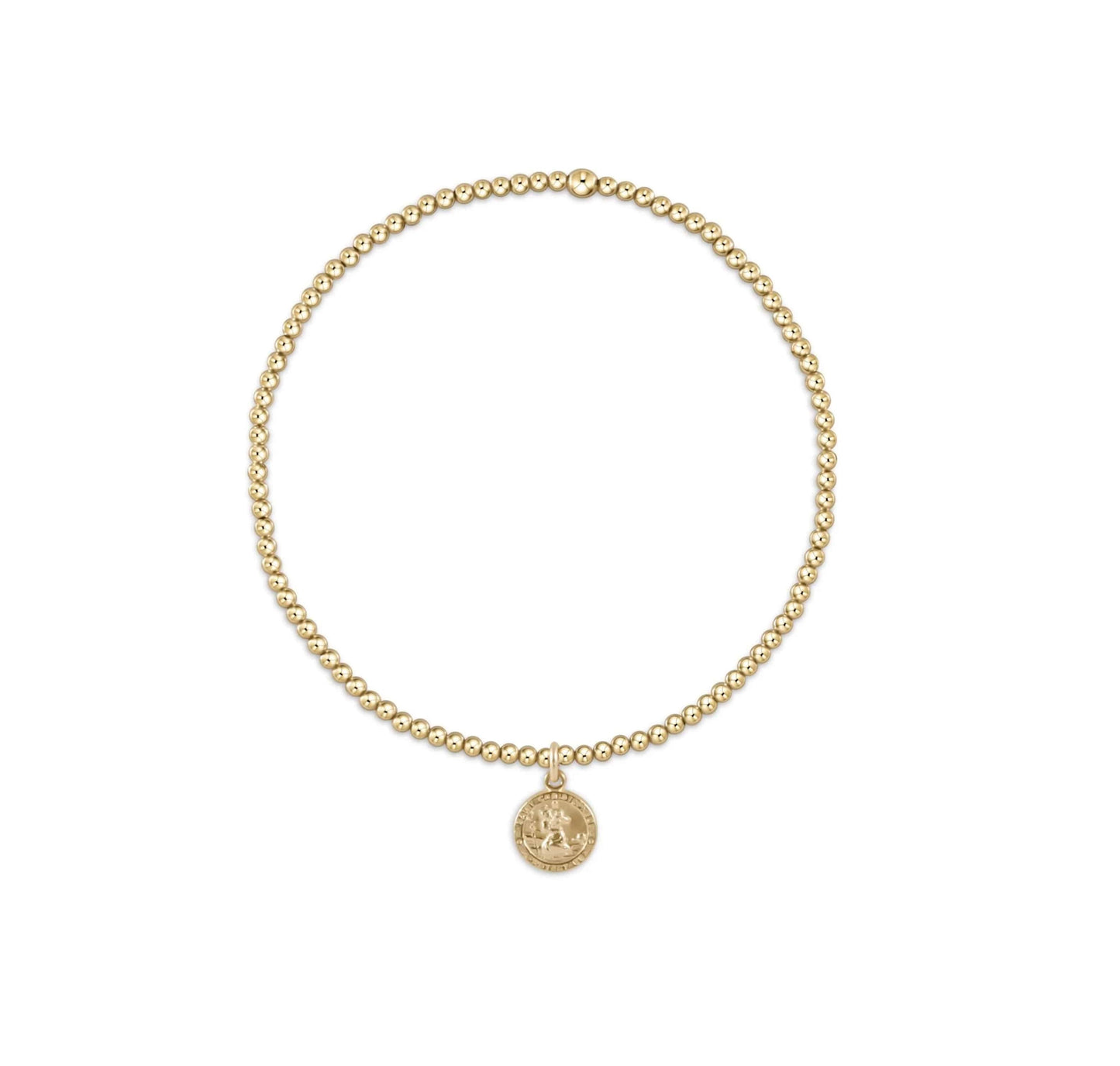 Enewton - Classic Gold 3mm Bead Bracelet - Protection Small Gold Disc - Findlay Rowe Designs