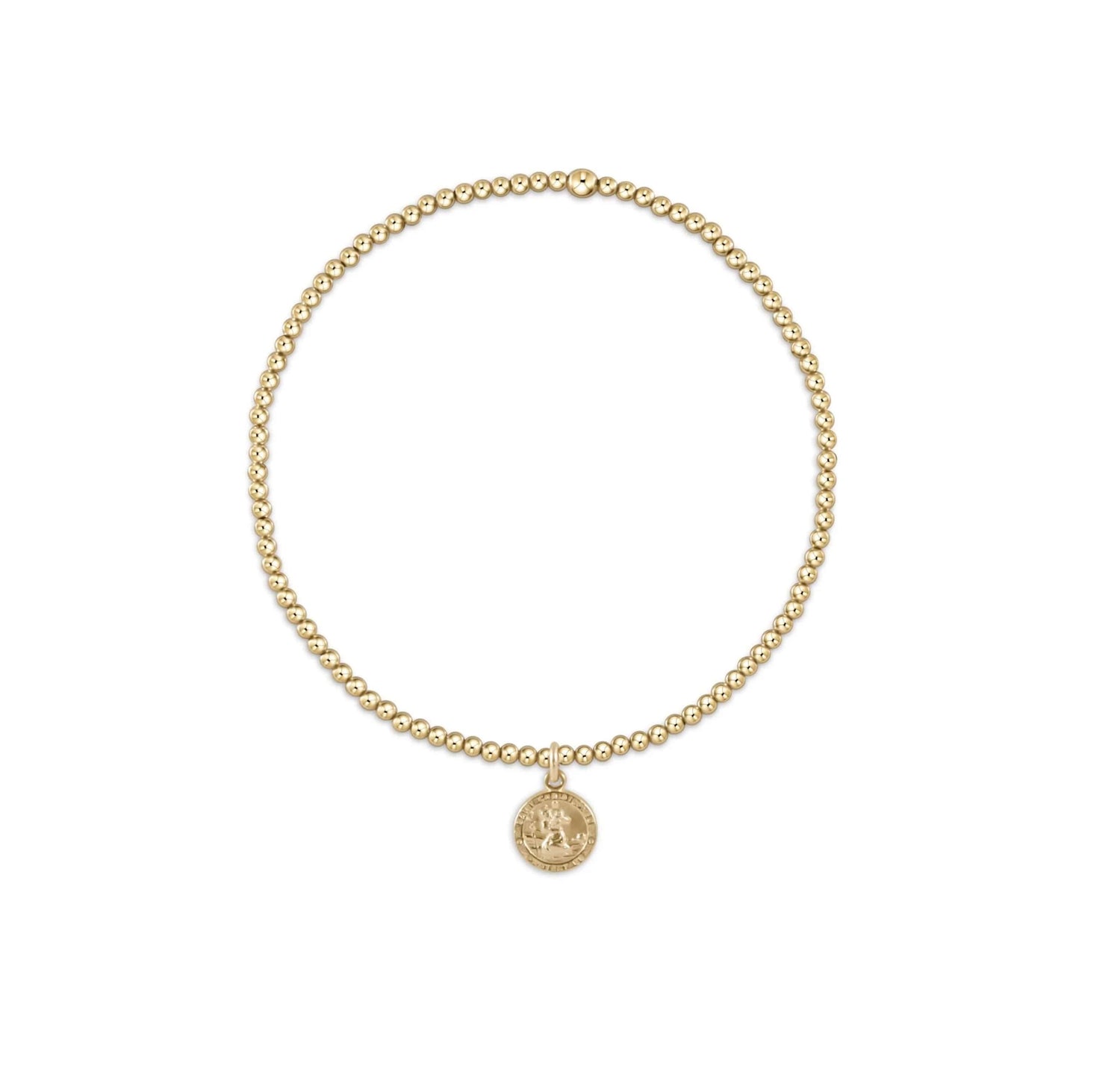 Enewton - Classic Gold 3mm Bead Bracelet - Protection Small Gold Disc - Findlay Rowe Designs