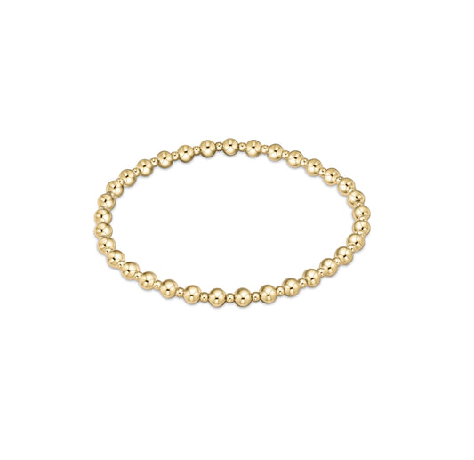 Enewton - Classic Grateful Pattern 4mm Bead Bracelet - Gold - Findlay Rowe Designs