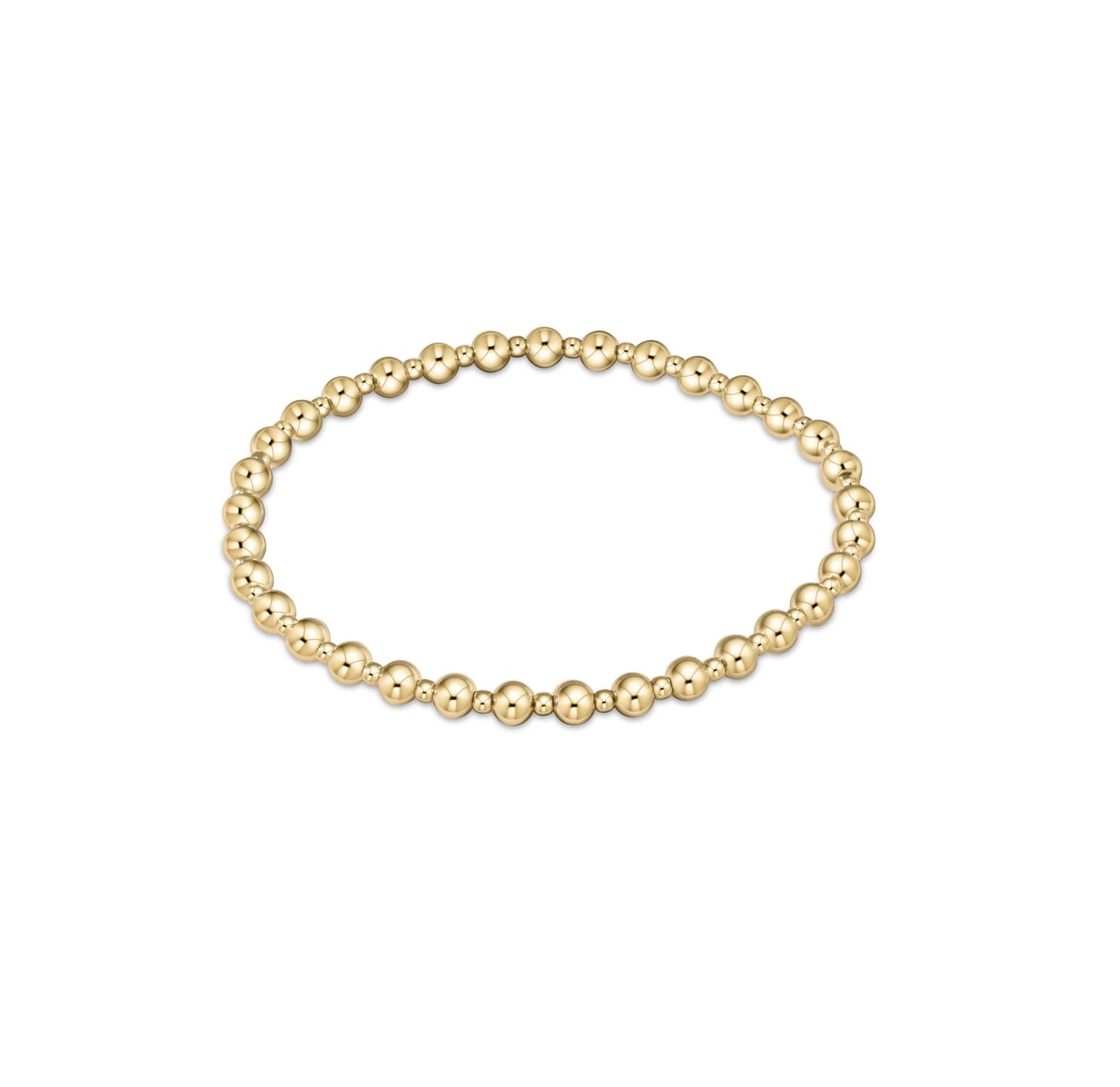 Enewton - Classic Grateful Pattern 4mm Bead Bracelet - Gold - Findlay Rowe Designs