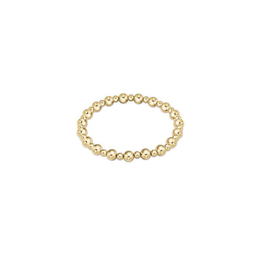 Enewton - Classic Grateful Pattern 6mm Bead Bracelet - Gold - Findlay Rowe Designs