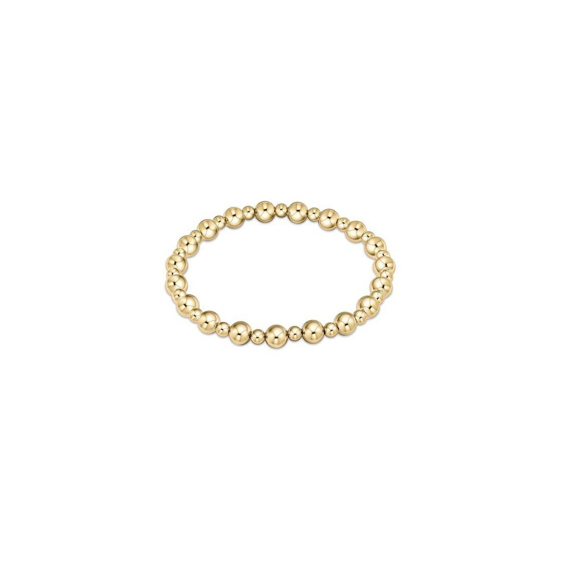 Enewton - Classic Grateful Pattern 6mm Bead Bracelet - Gold - Findlay Rowe Designs