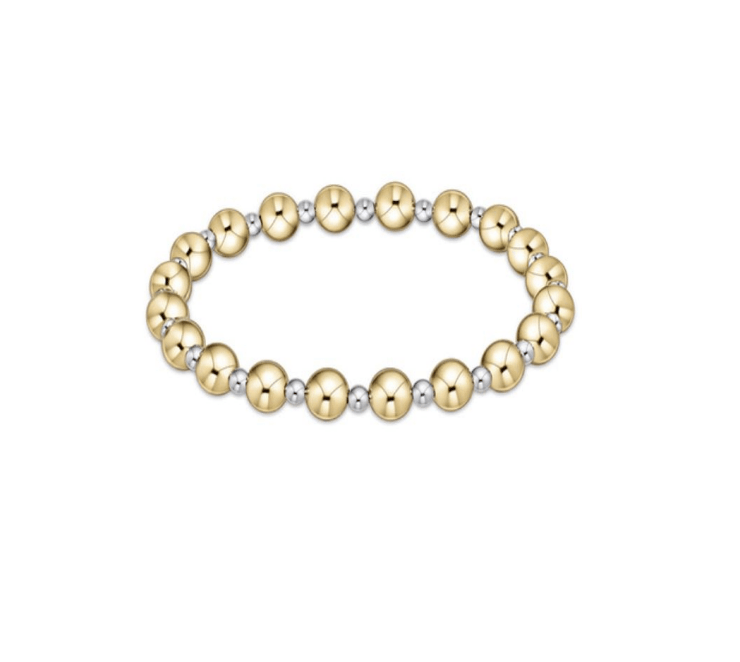 Enewton - Classic Grateful Pattern 6mm Bead Bracelet - Mixed Metal - Findlay Rowe Designs