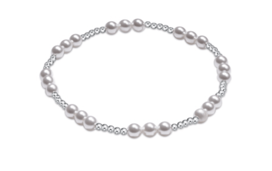 Enewton - Classic Joy Pattern Sterling 4mm Bead Bracelet - Pearl - Findlay Rowe Designs