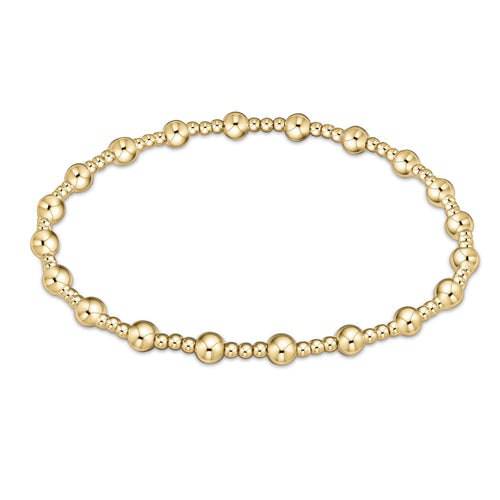 ENEWTON - classic sincerity pattern 4mm bead bracelet - gold